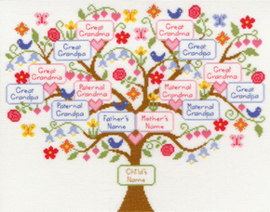 Borduurpakket Friends & Family - My Family Tree - Bothy Threads    bt-xbd01