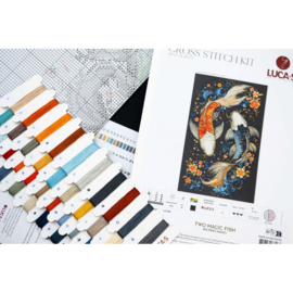 Borduurpakket Two Magic Fish - Luca-S   ls-bu5091