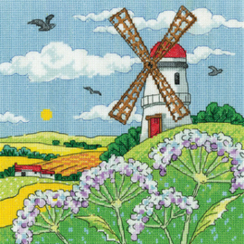 Borduurpakket Windmill Landscape - Heritage Crafts   hc-1579a