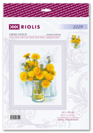 Borduurpakket Sunny Dandelions - RIOLIS     ri-2229