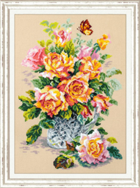 Borduurpakket Tea roses - Chudo Igla (Magic Needle)    ci-100-021