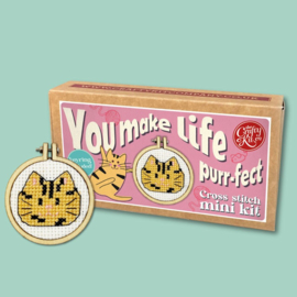 Borduurpakket Matchbox - You make Life Purr-fect - ckc-mb-202