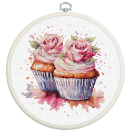 Borduurpakket The Cupcakes - Luca-S   ls-bc215