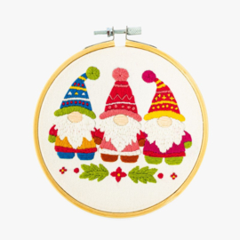 Vrij borduren pakket Santa's Gnomes - Milpoint     mil-e1-025k