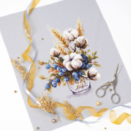 Borduurpakket Blooming Cotton and Blueberry - Magic Needle       ci-510-226