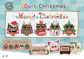 Borduurpakket Owls' Christmas - The Stitch Company    tsck-sog071
