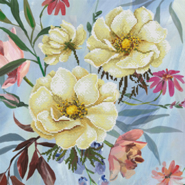 Voorbedrukt borduurpakket Wild Rose Bouquet - Needleart World    nw-nc650-034