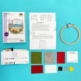 Vilt borduurpakket Bothy Designs - Poppy Cove - Bothy Threads     bt-efe07