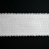 Aida Borduurband wit met zilveren rand / 5 cm breed