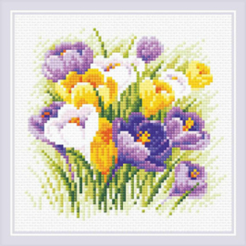 Diamond Mosaic Crocuses - RIOLIS  ri-am0060