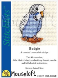 Borduurpakket Budgie - Mouseloft    ml-004-s03