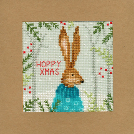 Borduurpakket Christmas Cards - Xmas Hare - Bothy Threads    bt-xmas10