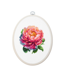 Borduurpakket Coral Charm Peony - Luca-S    ls-bc205