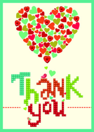 Diamond Dotz Greeting Card Thank You Heart - Needleart World    nw-ddg-005