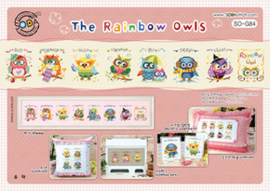 Borduurpakket The Rainbow Owls - The Stitch Company    tsck-sog084