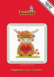 Borduurpakket Highland Coaster - Love - Heritage Crafts    hc-1879a