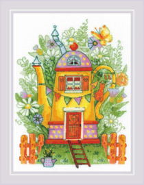 Borduurpakket Tea House - RIOLIS    ri-2206
