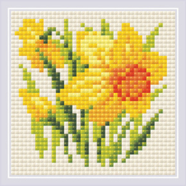 Diamond Mosaic Yellow Narcissus - RIOLIS    ri-am0032