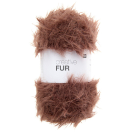Rico Creative bont Fur  - 100g - 130m - 006 - Chocolade