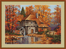 Petit Point Borduurpakket Autumn Landscape - Luca-S    ls-g481