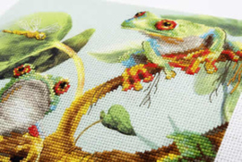 Borduurpakket Frogs - RIOLIS / kikkers   ri-pt0083