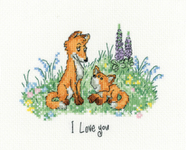 Borduurpakket I Love You - Heritage Crafts    hc-1755a