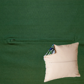 Kussenrug 45 x 45 cm Donkergroen - The Stitch Company     d-backs338