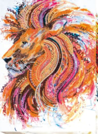 Kralen borduurpakket Fire-Maned Lion - Abris Art    aa-ab-555