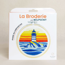 Vrij borduren pakket Lighthouse at Dusk - Milpoint    mil-e1-024k