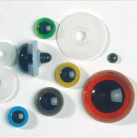 Dierenogen - Veiligheidsogen 16mm / rood - zwart / 5633 -722