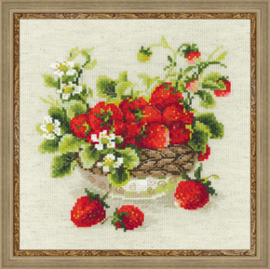 Borduurpakket Garden Strawberry - RIOLIS    ri-1449