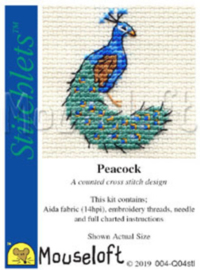 Borduurpakket Peacock - Mouseloft    ml-004-q04