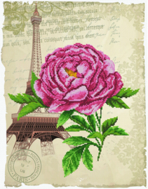 Voorbedrukt borduurpakket Romantic Rose - Needleart World    nw-nc650-029