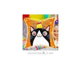 Kussen borduurpakket Fun Party - Collection d'Art   cda-5450