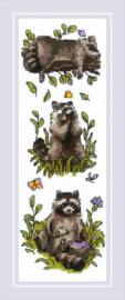 Borduurpakket Three Raccoons - RIOLIS      ri-2223