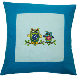 Pillow 40 x 40cm Lt.blue-Turquoise Counted X-Stitch - Duftin    d-0571019713