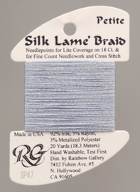 Petite Silk Lamé Braid Lavender Blue - Rainbow Gallery     rg-sp47