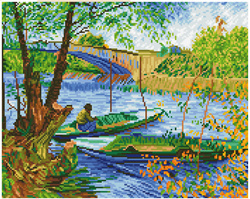 Diamond Dotz Fishing in Spring (Van Gogh) - Needleart World    nw-dd09-036