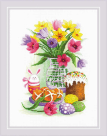 Borduurpakket Easter Still Life with Bunny - RIOLIS  ri-1948