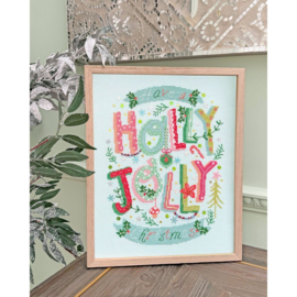 Borduurpakket Hilary Yafai - Holly Jolly Christmas - Bothy Threads     bt-xhy12