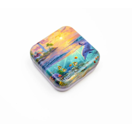 Dolphin Paradise Metallic Box - Leti Stitch    leti-25645