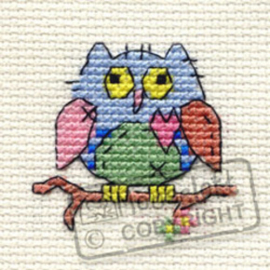 Borduurpakket Patchwork Owl - Mouseloft    ml-004-k03