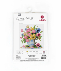 Borduurpakket Tulips Bouquet - Luca-S     ls-b7034