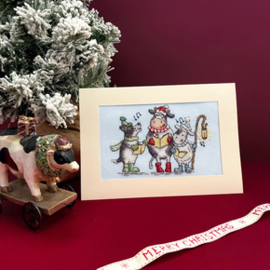 Borduurpakket Kate Garrett - Woof, Moo, Baa! - Bothy Threads    bt-xmas74
