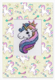 Borduurpakket Postcard Unicorn - Luca-S    ls-sp081