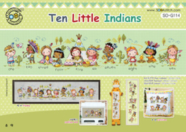 Borduurpakket Ten Little Indians - The Stitch Company    tsck-sog114