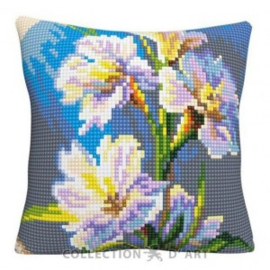 Kussen borduurpakket Colorful Floral Pattern - Collection d'Art      cda-5515