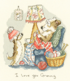 Borduurpakket Anita Jeram - I love you Granny - Bothy Threads  bt-xaj19