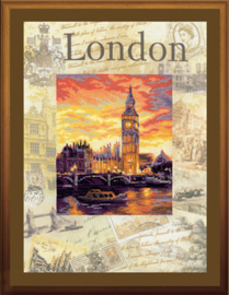 Borduurpakket Cities of the World - London - RIOLIS    ri-pt0019