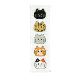 Borduurpakket Bookmark Kitty Cats - ckc-bm-002